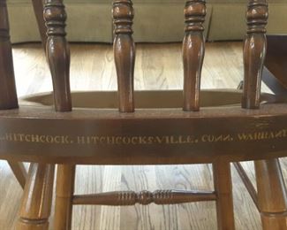 Hitchcock Maker's Mark on chair