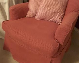 Slipcovered club chair