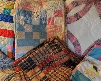 Vintage and Antique handmade quilts and coverlets