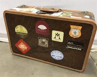 Vintage EMELIA EARHART Wood Suitcase