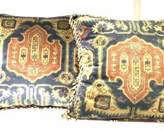 Pair Hand Stitched Luxury Asian Style Pillows