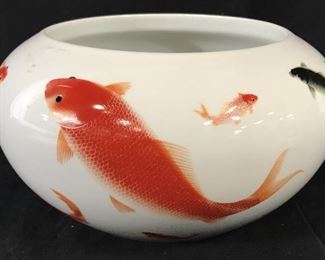 Chinese Ceramic Koi Fish Bowl
