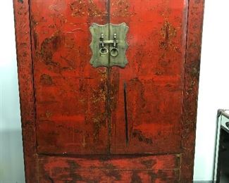 Hand Painted Hand Made Asian Cabinet