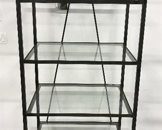 Vintage Glass Shelved Display Rack