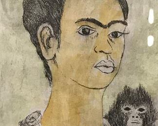 Frida Kahlo Signed Ltd Ed Lithograph
