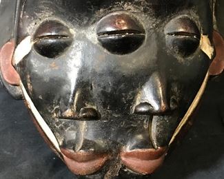 Gabon Punu Black Spirit Multiple Faces Mask