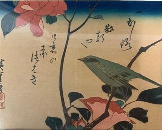 Japanese Bird Woodblock Artwork