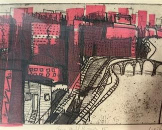 Gerson Leiber Signed Gun Hill Road Etching
