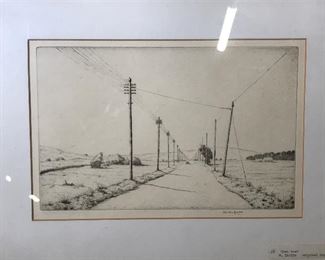 Charles Martin Hardie Signed Dry Point Etching