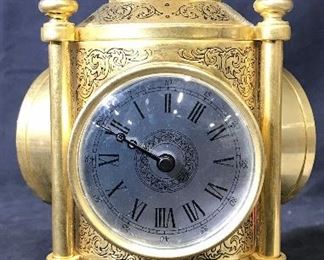 Ornate Triple Face Thermometer Clock Barometer