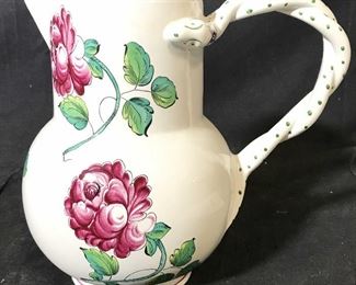 TIFFANY & CO Floral Detailed Porcelain Pitcher