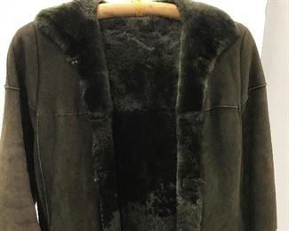 Luxury Suede & Shearling Coat w Max Mara Bag