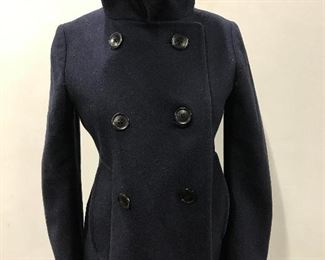 Designer +J Navy Wool Coat