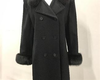Luxury Jones New York Wool & Fur Coat