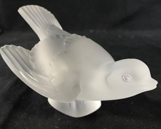 LALIQUE Cut Crystal Bird Figural