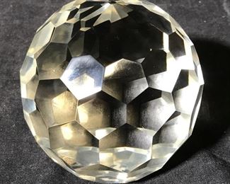 Crystal Multi Faceted Clear Paperweight
