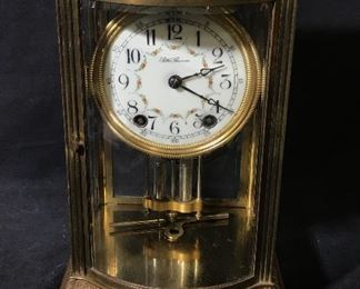 Seth Thomas Bronze Crystal Regulator Mantle Clock
