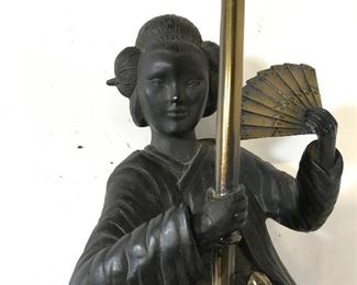Bronze Female Figural Wall Sconce Lamp