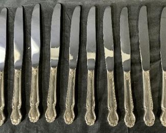 Lot 12 Stainless Steel & Sterling Silver Knives