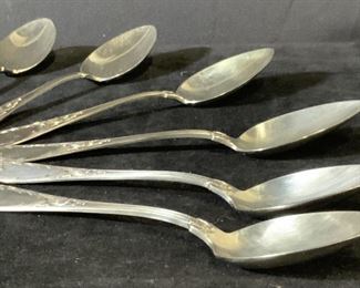 Lot 13 WELLNER & ROGERS BROS Plated Soup Spoons