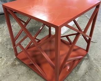 Tangerine Toned Lacquered Side Table
