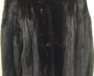 BLOOMINGDALES Fur Salon Deep Choc Mink Coat