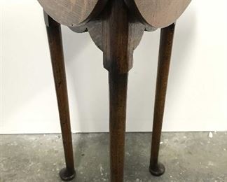 Vintage Carved Wooden Drop Leaf Side Table