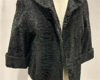 Vintage D. Veltry Black Lambswool Cropped Jacket