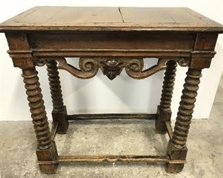 Antique Carved Wood Console Table