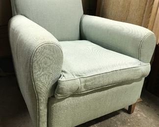 Vintage Green Toned Upholstered Armchair