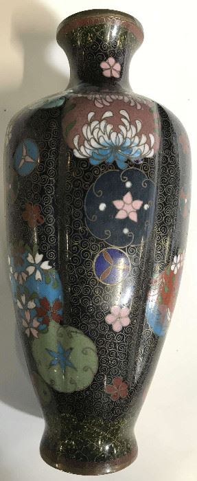 Vintage Asian Enameled Vase