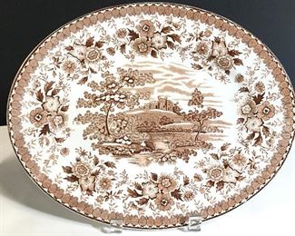STAFFORDSHIRE Oval Porcelain Serving Plate