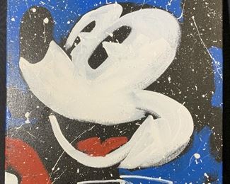 Dan Dunn Signed Mickey Mouse Acrylic Painting