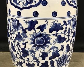 Porcelain Asian Chinoiserie Garden Stool