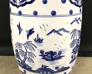 Porcelain Asian Chinoiserie Garden Stool