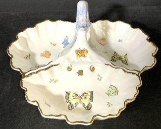 Signed by Artist Porcelain Butterfly Platter