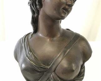 Bronze Partial Female Nude Bust