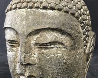 Carved Stone Buddha Head Statue