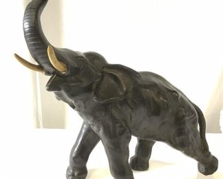 Cast Bronze Elephant Sculpture