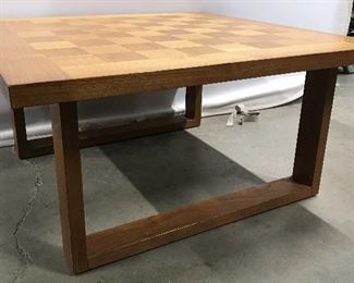 MCM Wooden Checkerboard Coffee Table