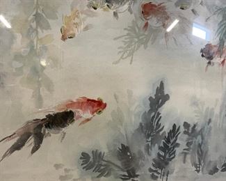 Chinese Style Coy Fish Painting