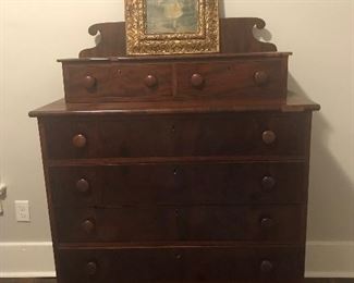  Victorian flame mahogany two tier dresser