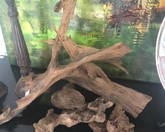 Collection of Mississippi River drift wood