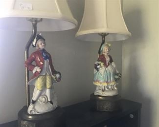 English porcelain lamps.
Multiple pairs in small sizes