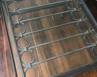 Custom wrought iron French garden gate table.