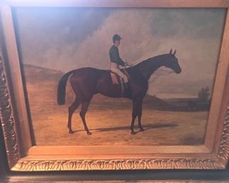 Oil painting of jockey 