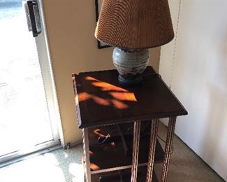Great art and shelves - modern lamp 70s ceramics!