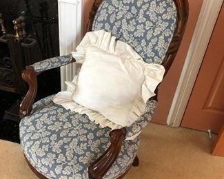 Hand carved oval back chair