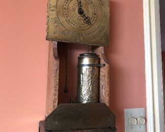 Water clock Brass Rare Antique Clepsydra Water Clock Brass & Wood Wall 17" Tall DMS England