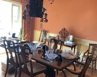 Large Trestle Table - chandelier is sold